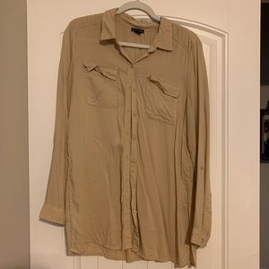 Tan button up shirt